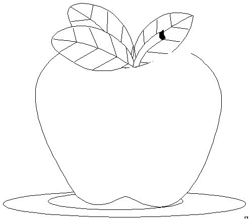 Malvorlage Apfel