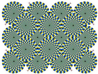Bewegte Kreise, optische Täuschung