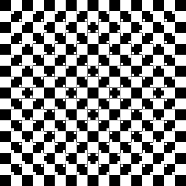 Optische Täuschung, wellenförmige Linien